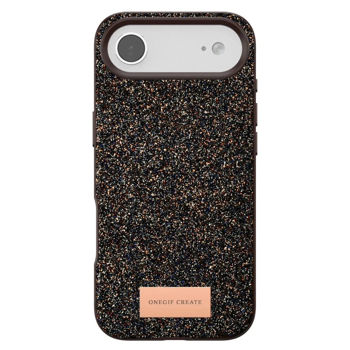 Onegif Apple İphone 17 Air Bright Simli Kapak - Gold görsel 4