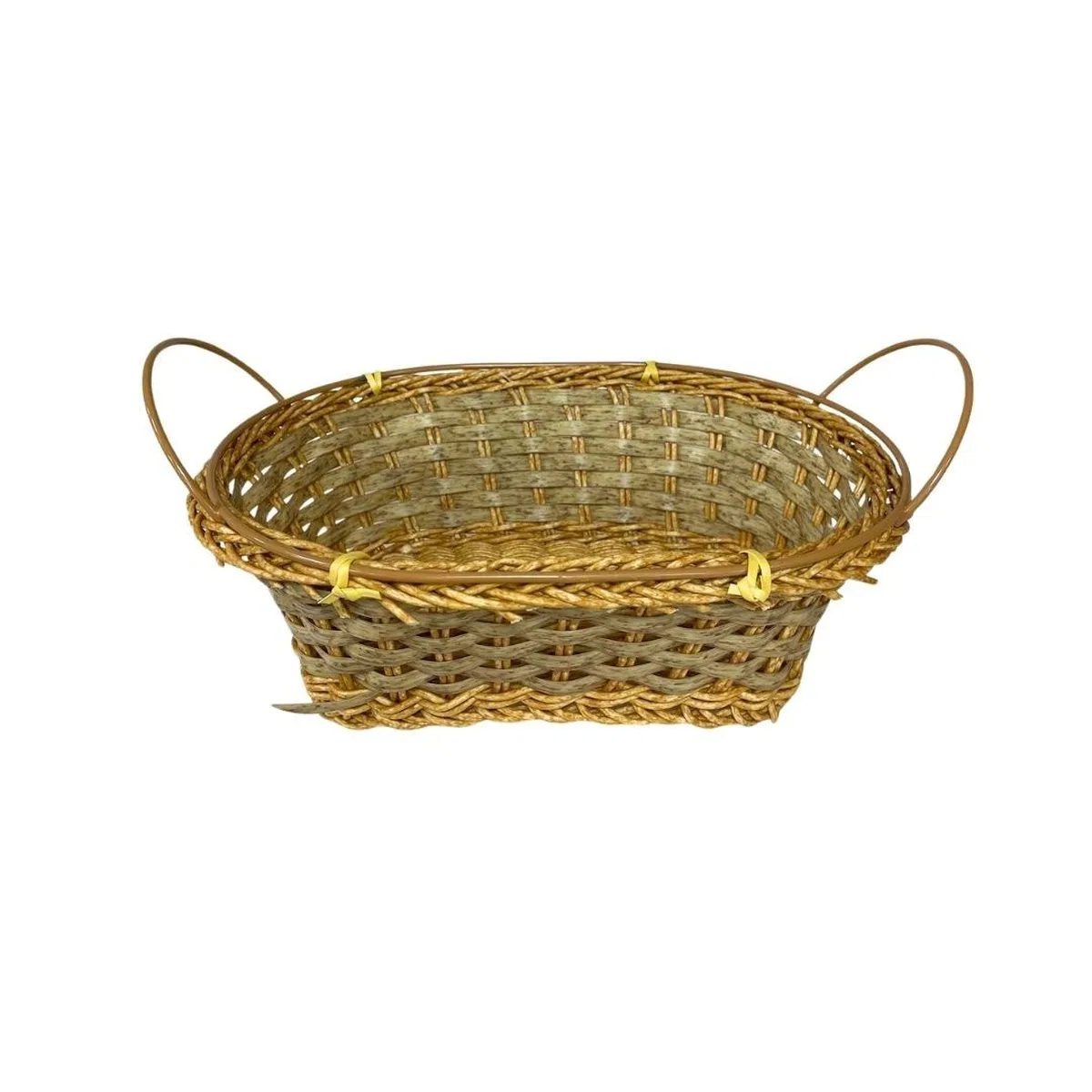 Oval Tutacaklı Hasır Sepet