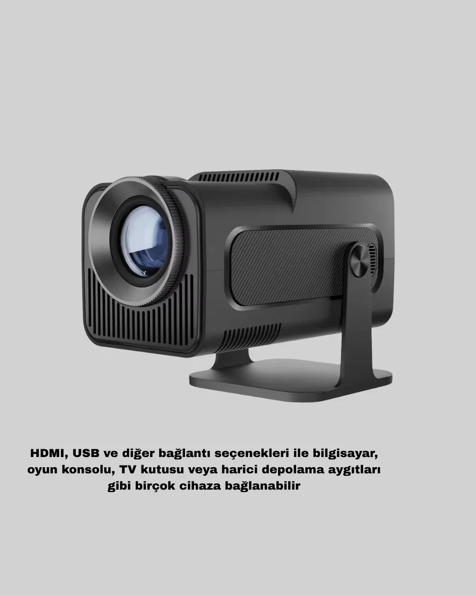 Taşınabilir Akıllı Projeksiyon HDMI USB Uyumlu Oyun Destekli Kompakt görsel 5