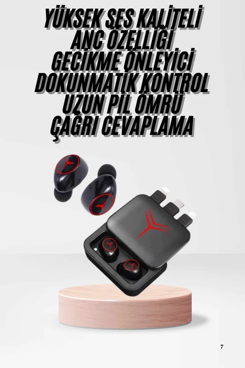 Kablosuz Şarj Göstergeli Powerbank Özellikli Bluetooth Kulaklık Çağrı Cevaplayabilen Yeni Nesil görsel 2