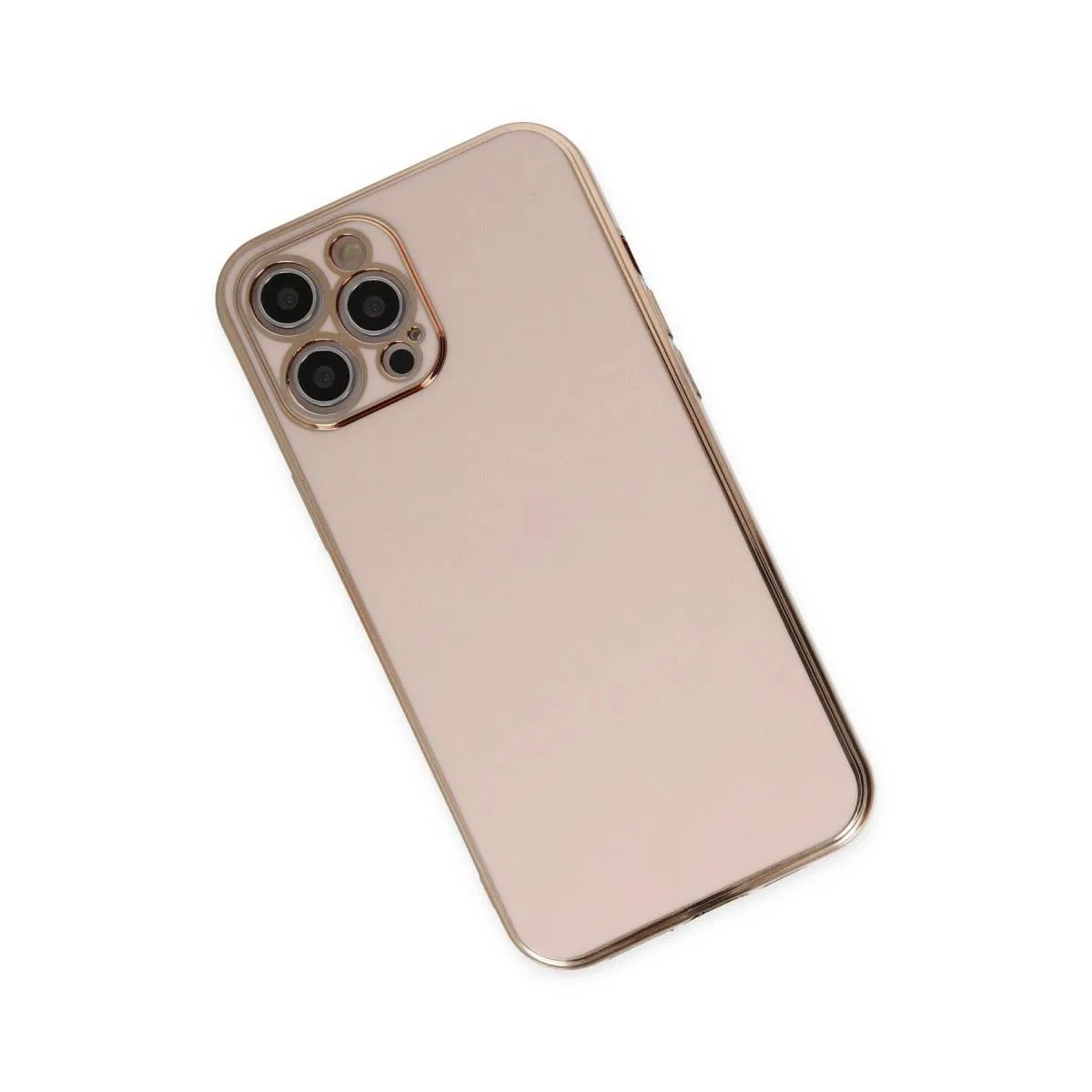 Apple İphone 12 Pro Max Kılıf Volet Silikon - Pembe görsel 3