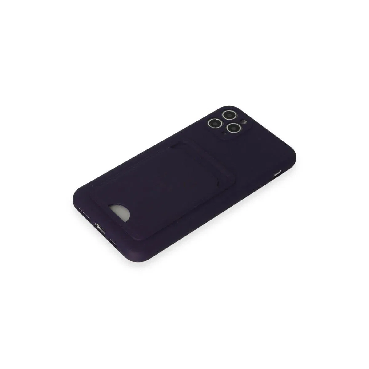 Apple İphone 11 Pro Max Kılıf Kelvin Kartvizitli Silikon - Derin Mor görsel 4