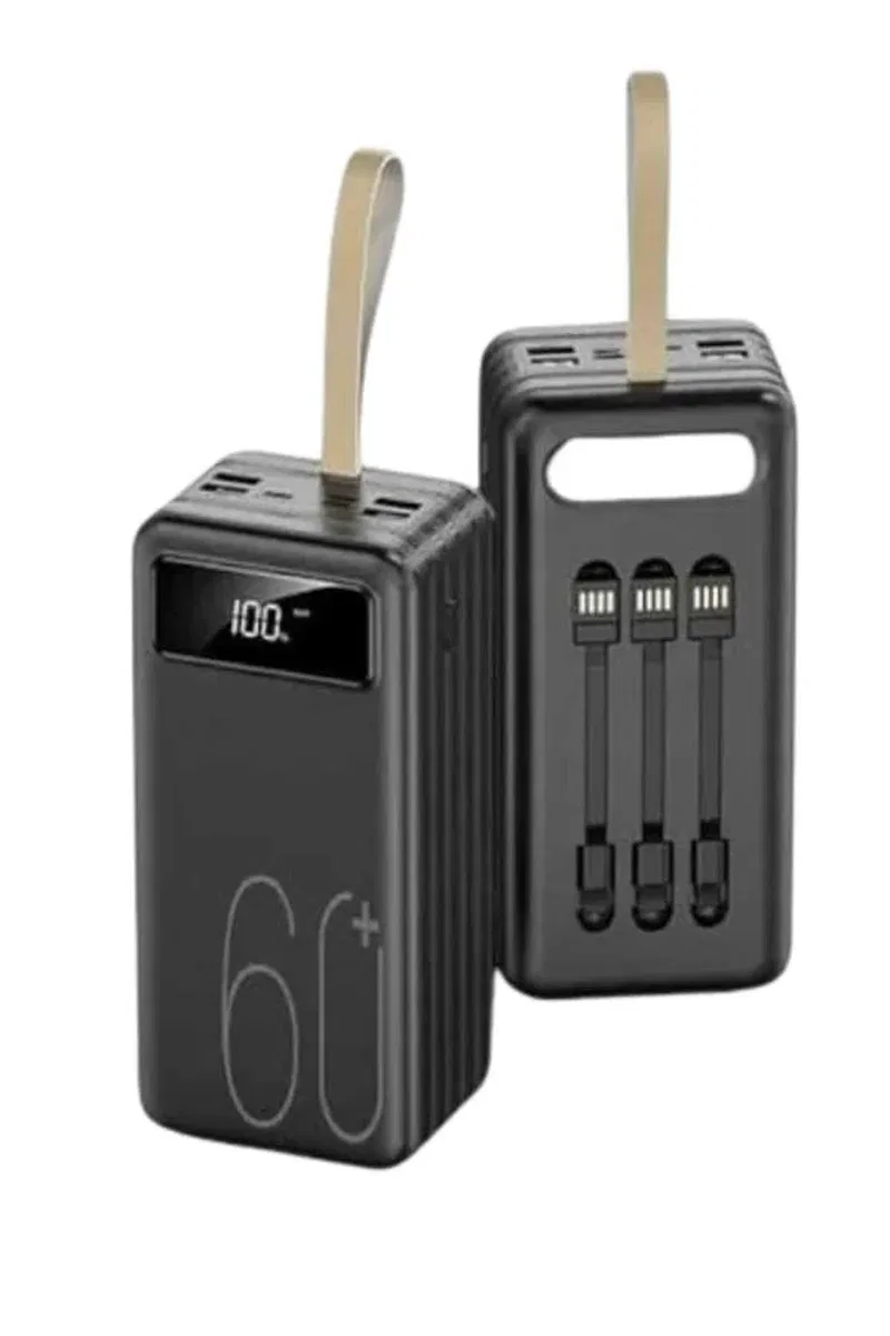 Hızlı Şarj 4 Çıkışlı Powerbank 60. 000 Mah Taşınabilir Dijital Göstergeli