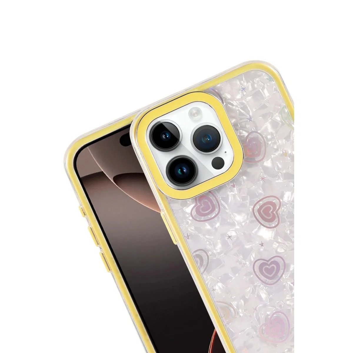 Apple İphone 16 Pro Max Lumi Desenli Kapak - Sarı görsel 2