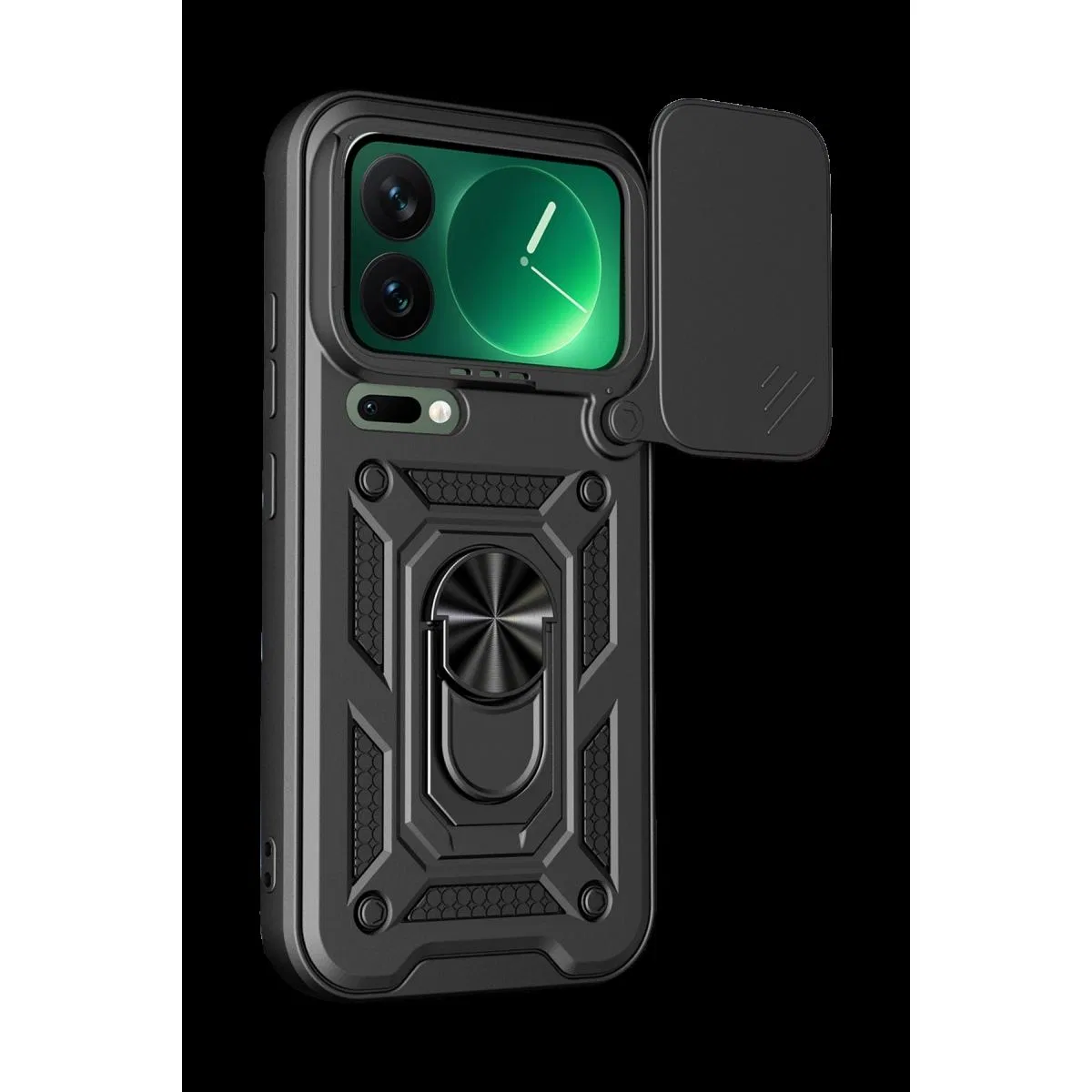 Xiaomi Mi 17 Pro Max Pars Lens Yüzüklü Silikon - Siyah görsel 2
