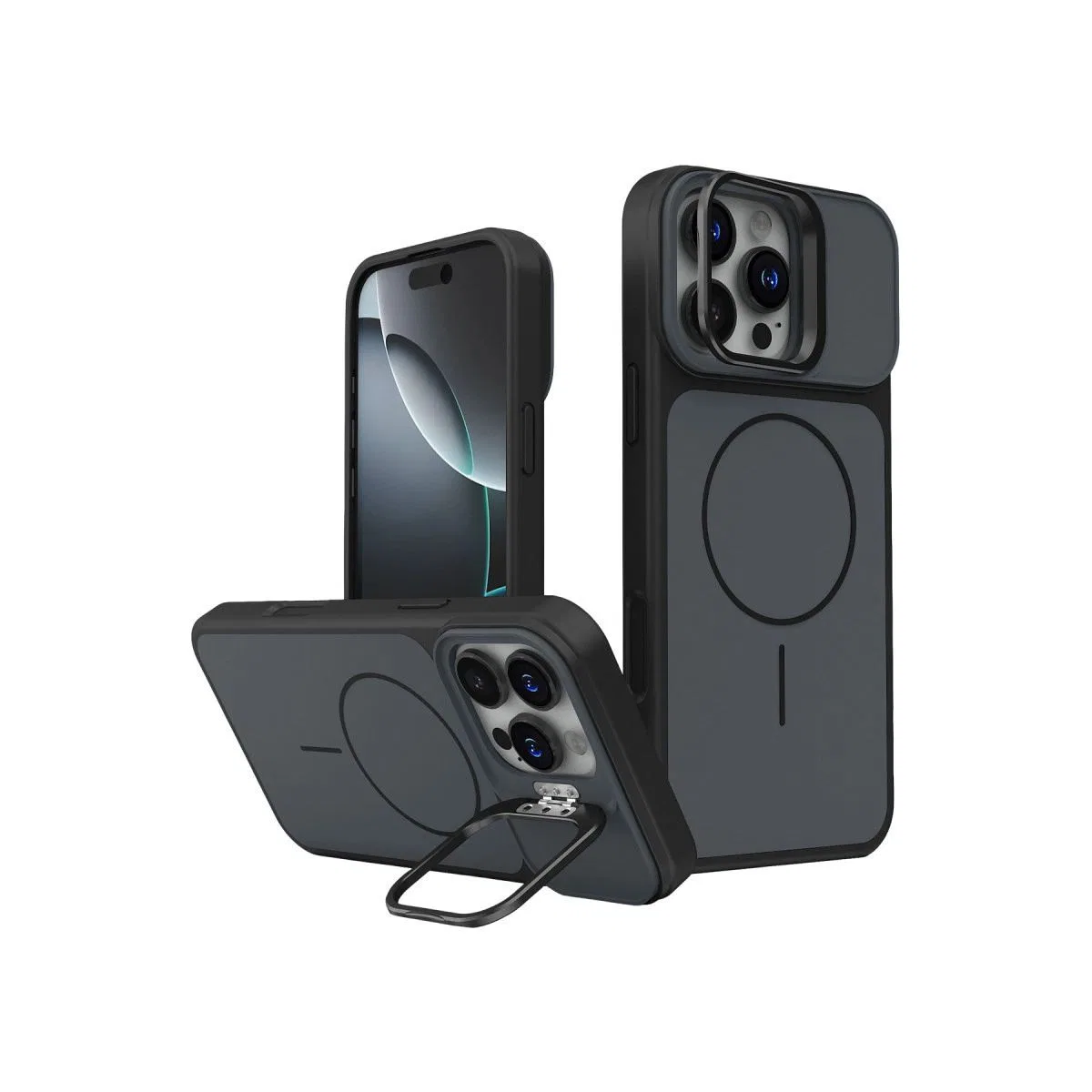 Joko Apple İphone 16 Pro Max Pale Magsafe Standlı Kapak - Siyah
