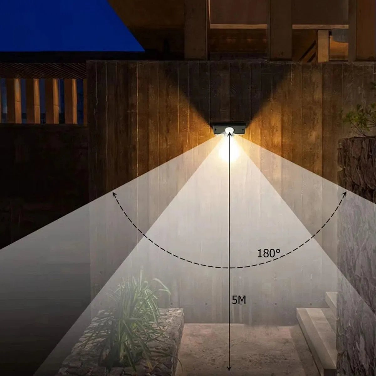 Fithome Yt-819 1 Watt Suya Dayanıklı Hareket Sensörlü Solar Led Lamba görsel 3