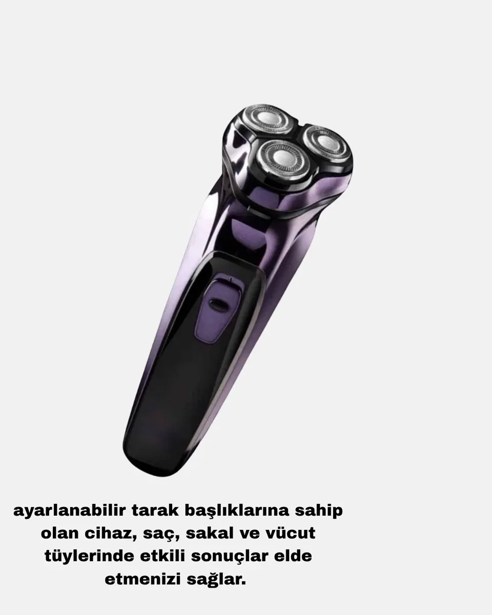 Profesyonel Şarjlı Tıraş Makinesi Ayarlanabilir Başlıklı Kablosuz görsel 5