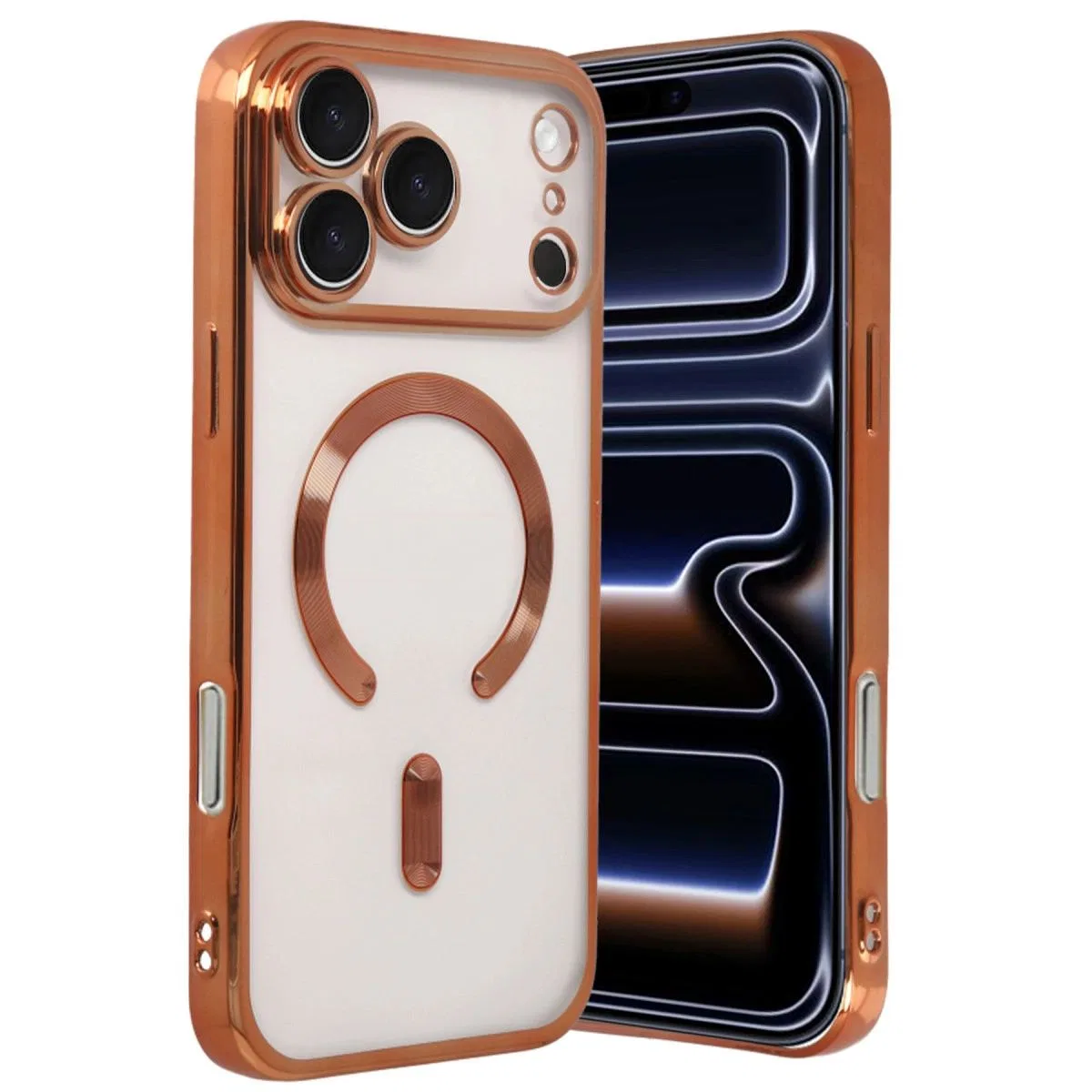 Apple İphone 17 Pro Max Kross Magneticsafe Kapak - Turuncu