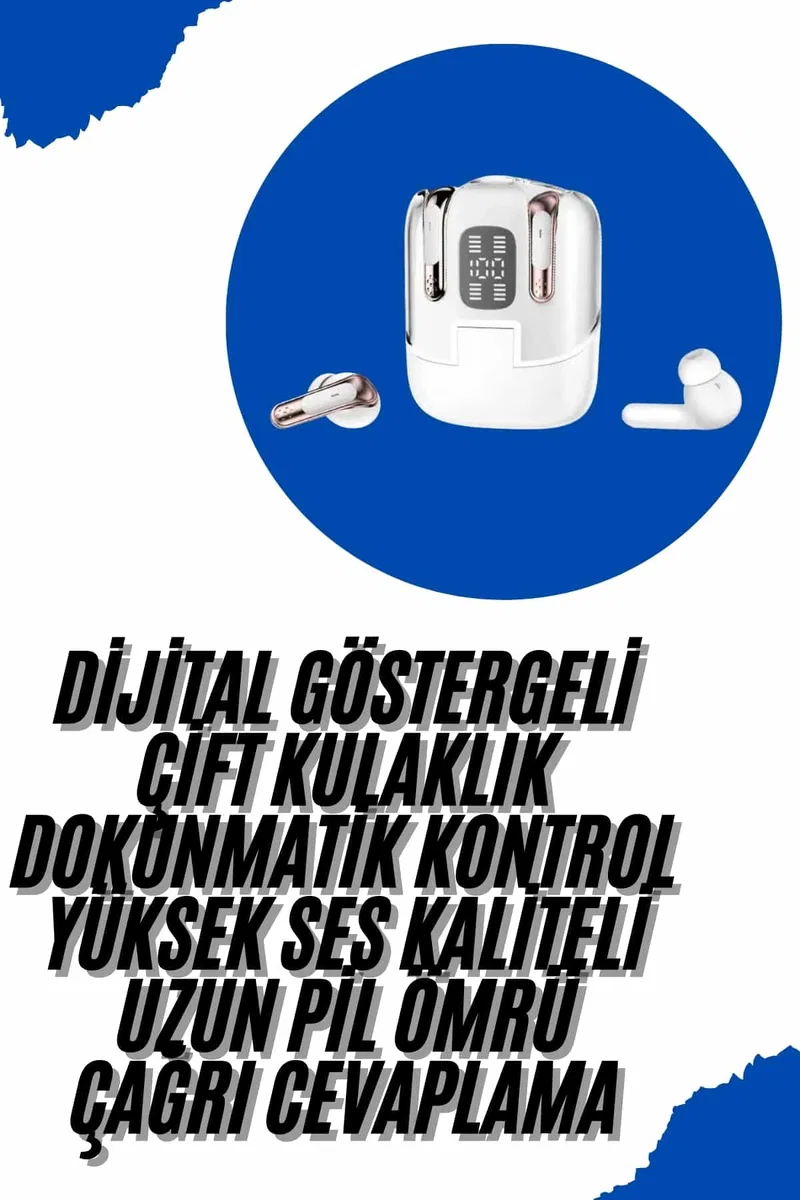Profesyonel Dijital Göstergeli Düşük Gecikme Bluetooth Kulaklık Çift Kulaklık görsel 2