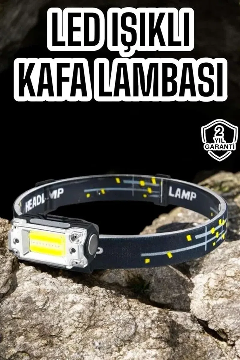 Kamp Feneri Balıkçı Feneri Başlıklı Suya Dayanıklı Kafa Lambası görsel 2