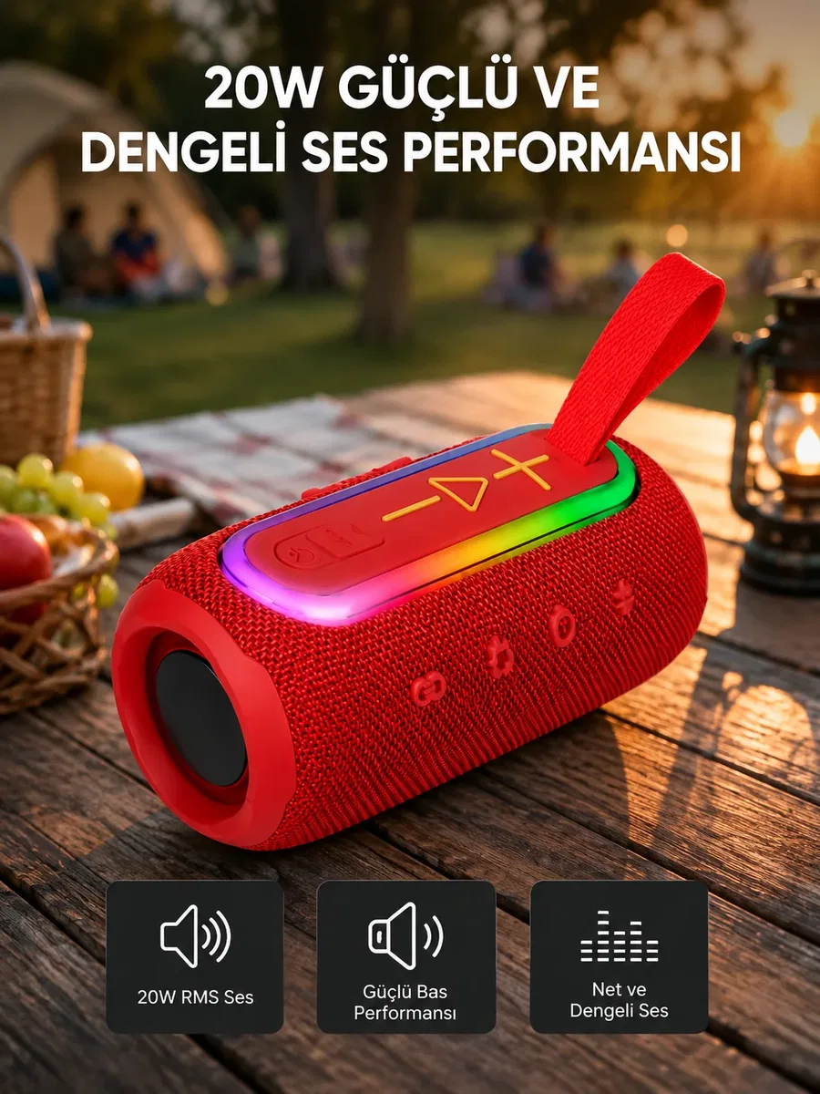 Kablosuz Hoparlör – Bluetooth 5. 1, Güçlü Bas ve 10 Metre Menzil