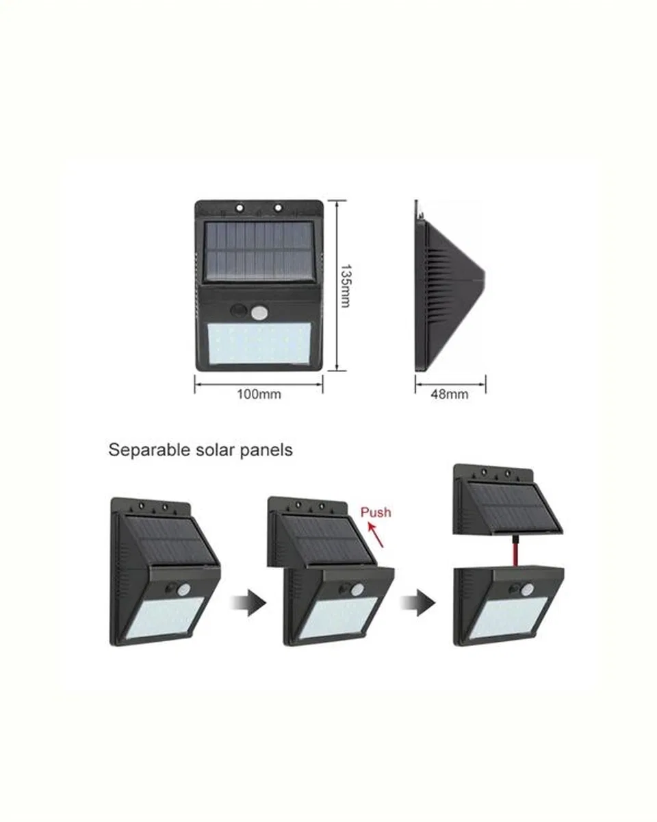Kablosuz Solar Led Lamba | Bahçe, Veranda, Merdiven Işığı, Otomatik Aç-kapa Sensörlü Yeni Nesil görsel 4