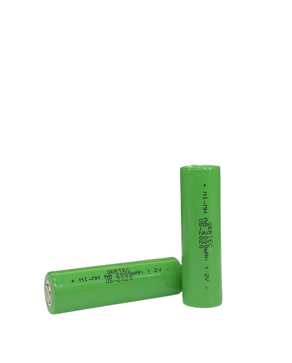 Sertec - 1. 2v 2000 Mah - Aa - Ni-mh Şarjlı Pil - (başsız / Flat Head)