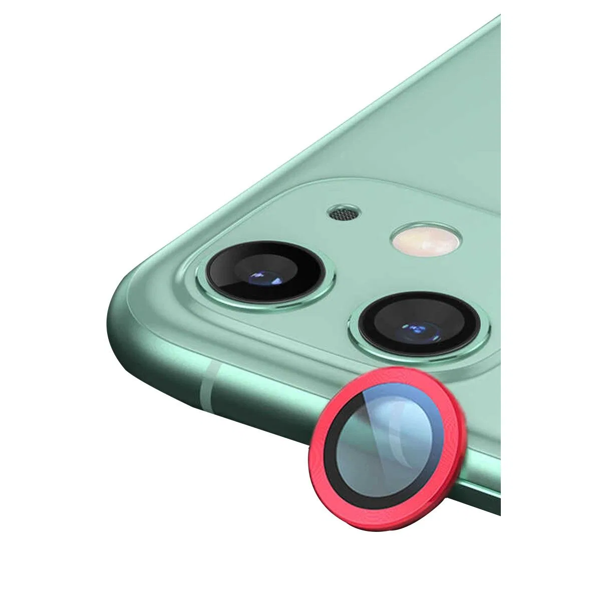 Apple İphone 12 Raze Metal Kamera Lens - Kırmızı