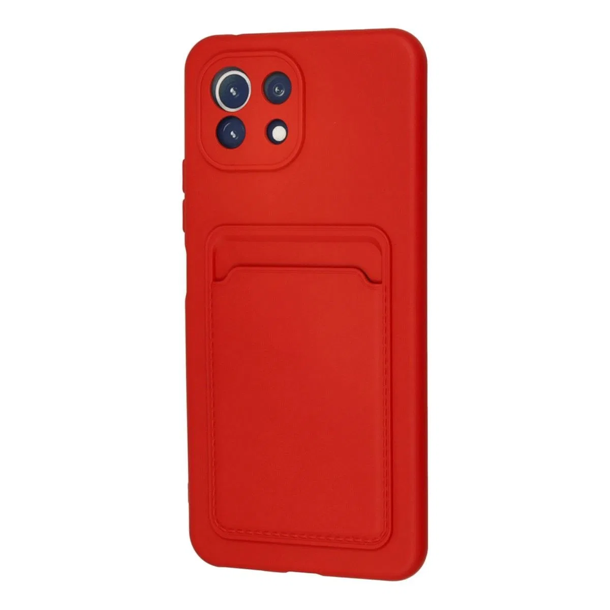 Xiaomi Mi 11 Kılıf Kelvin Kartvizitli Silikon - Kırmızı görsel 3