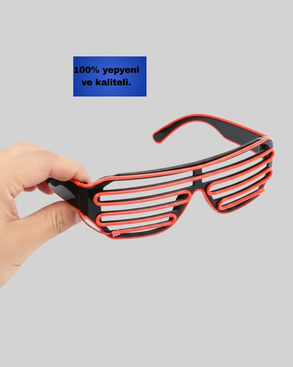 NEON GÖZLÜK KIRMIZI görsel 3