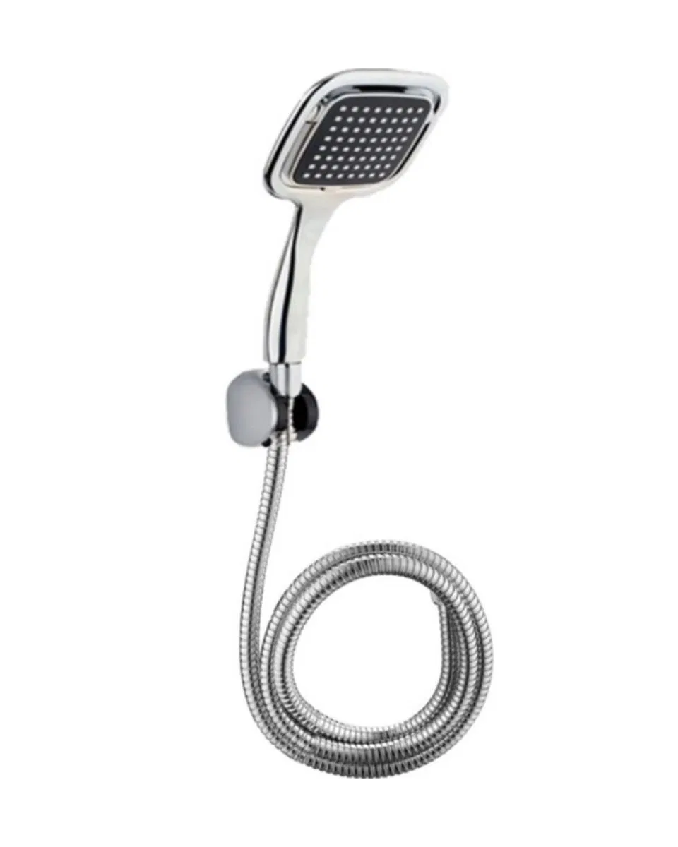 Siyah Duş Seti El Duşu Başlığı Spiral Hortum Dayanıklı Banyo Duş Aksesuarı görsel 4