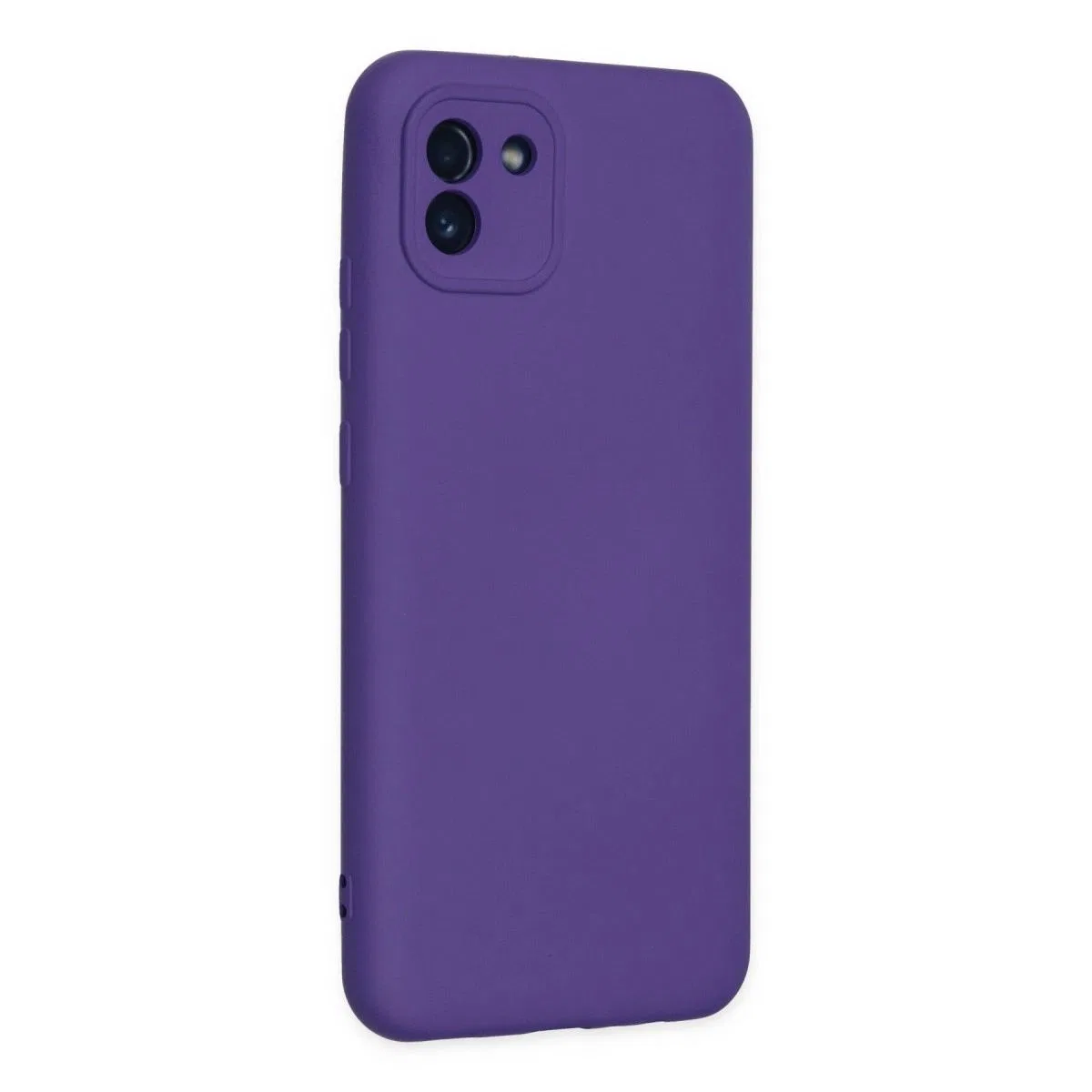 Samsung Galaxy A03 Kılıf Nano İçi Kadife Silikon - Mor görsel 2