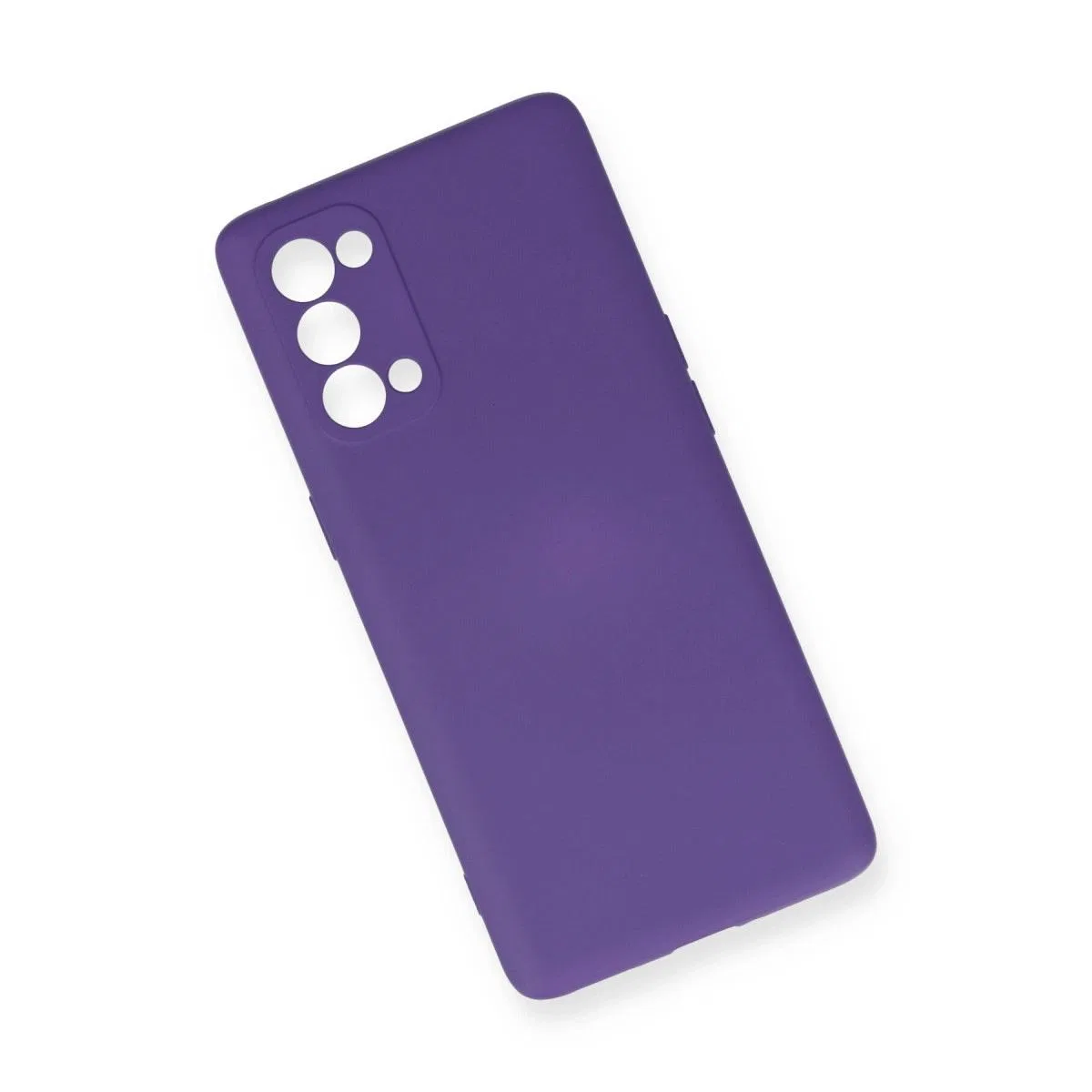 Oppo Reno 5 Pro Kılıf Nano İçi Kadife Silikon - Mor görsel 3