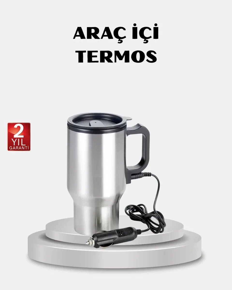 Çakmak Girişli Isıtıcı Termos Bardak Düşük Tüketimli