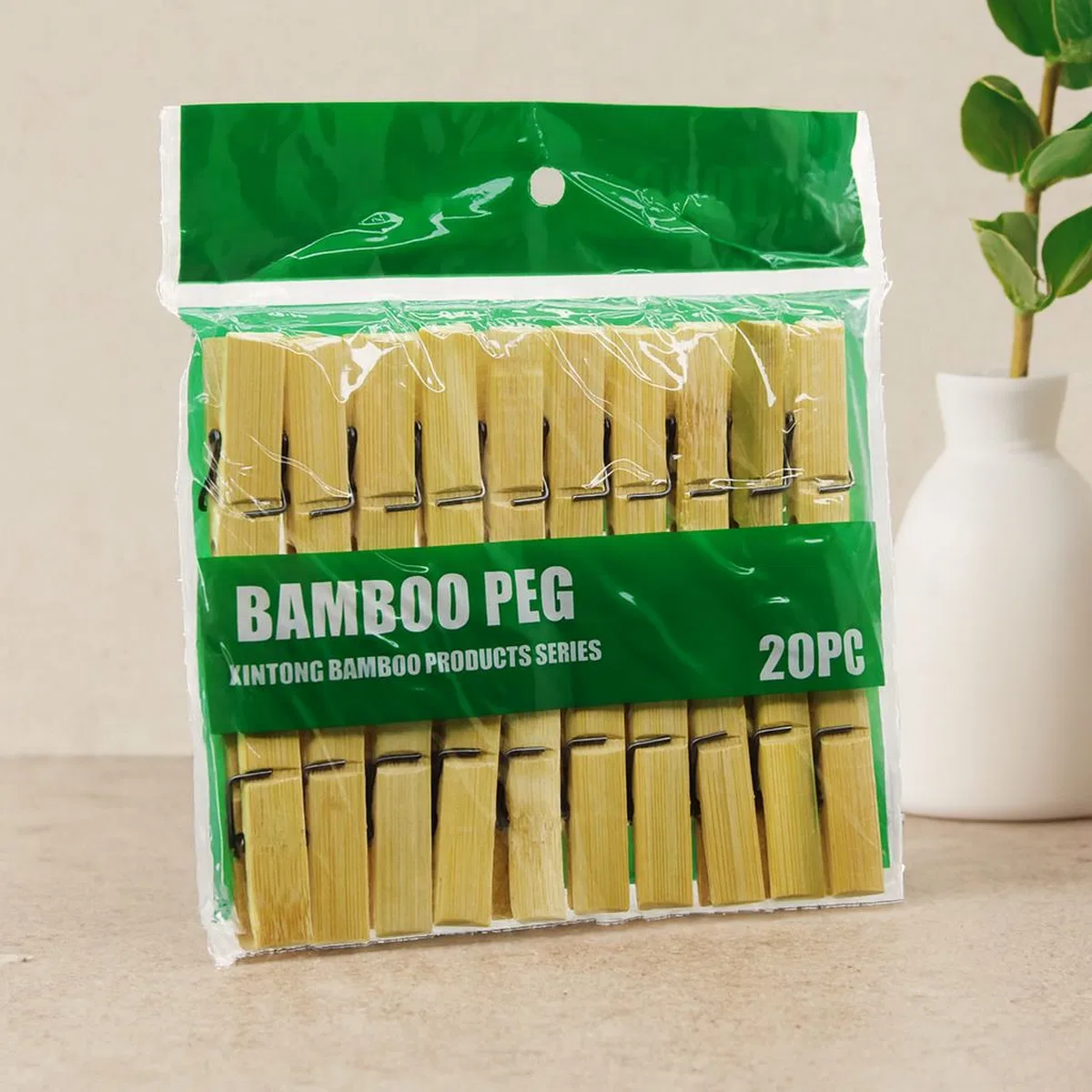Bambu Ahşap Mandal 20'li