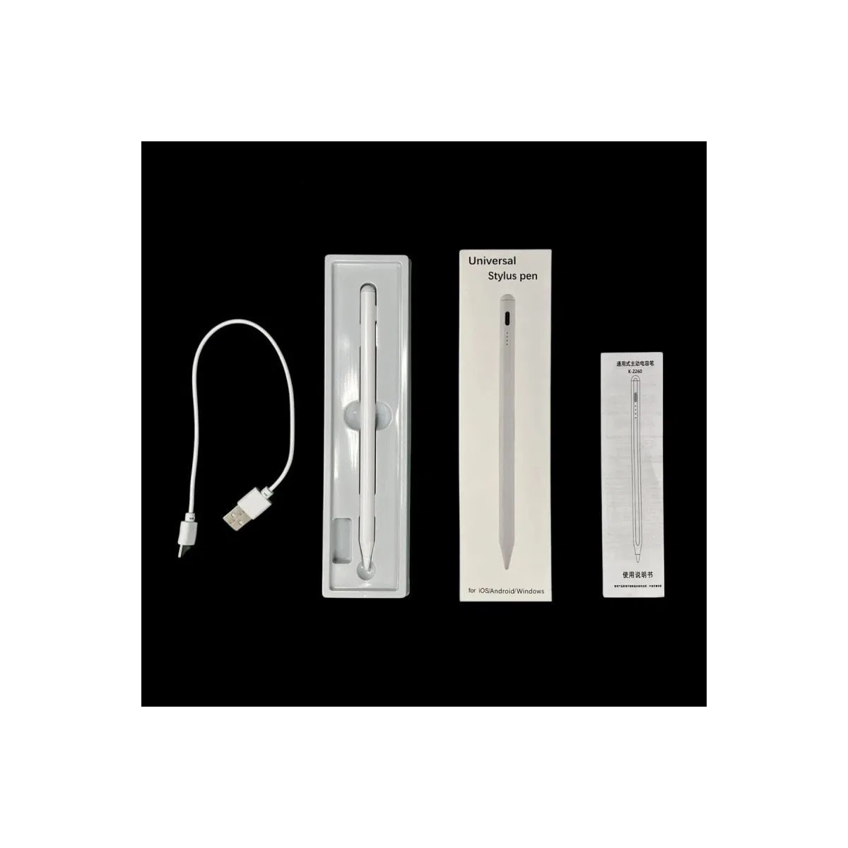 K2260 Ios Ve Android Uyumlu Universal Dokunmatik Stylus Kalem - Beyaz görsel 2
