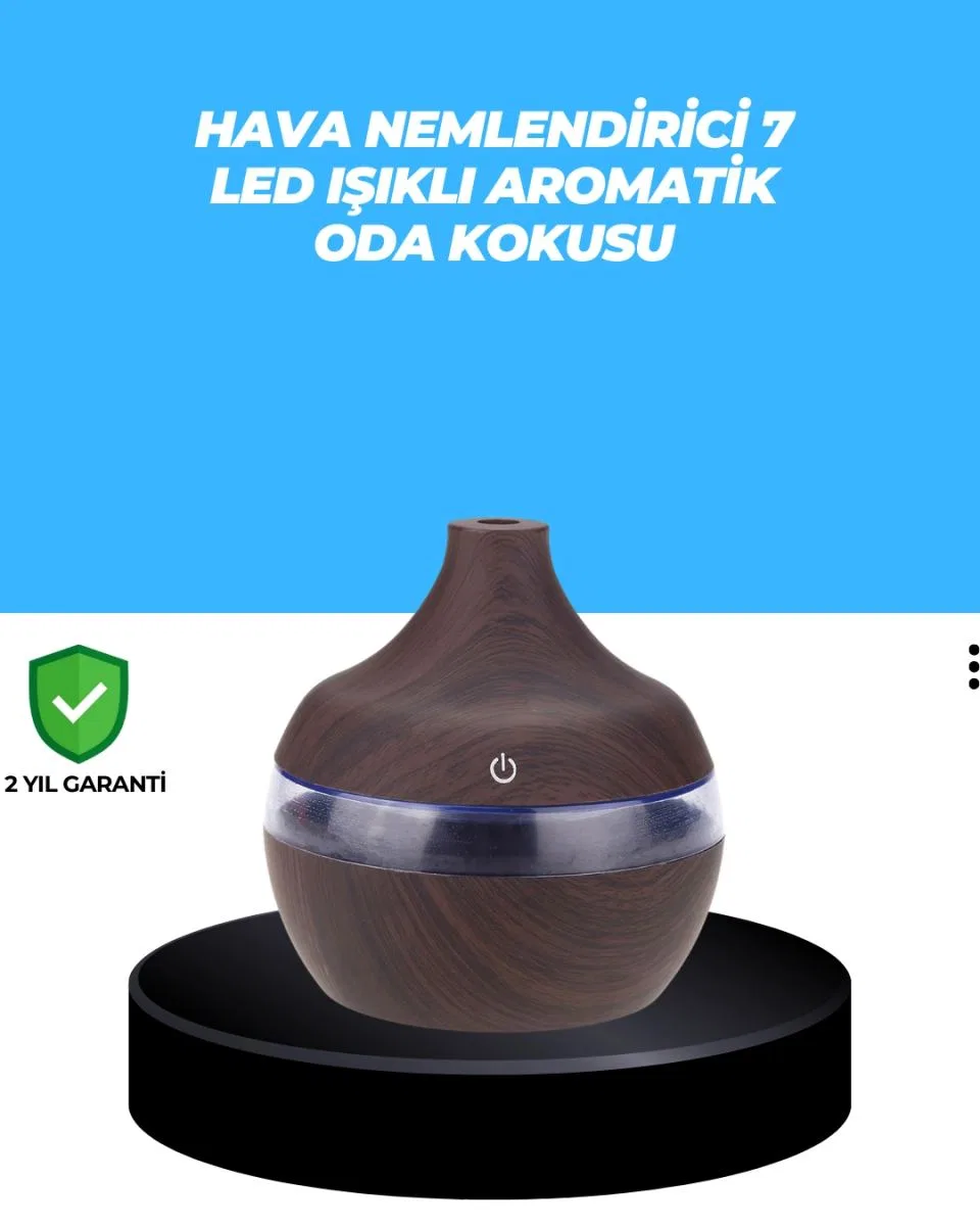 7 Renk Dinlendirici Led Işıklı Aroma Buhar Makinesi