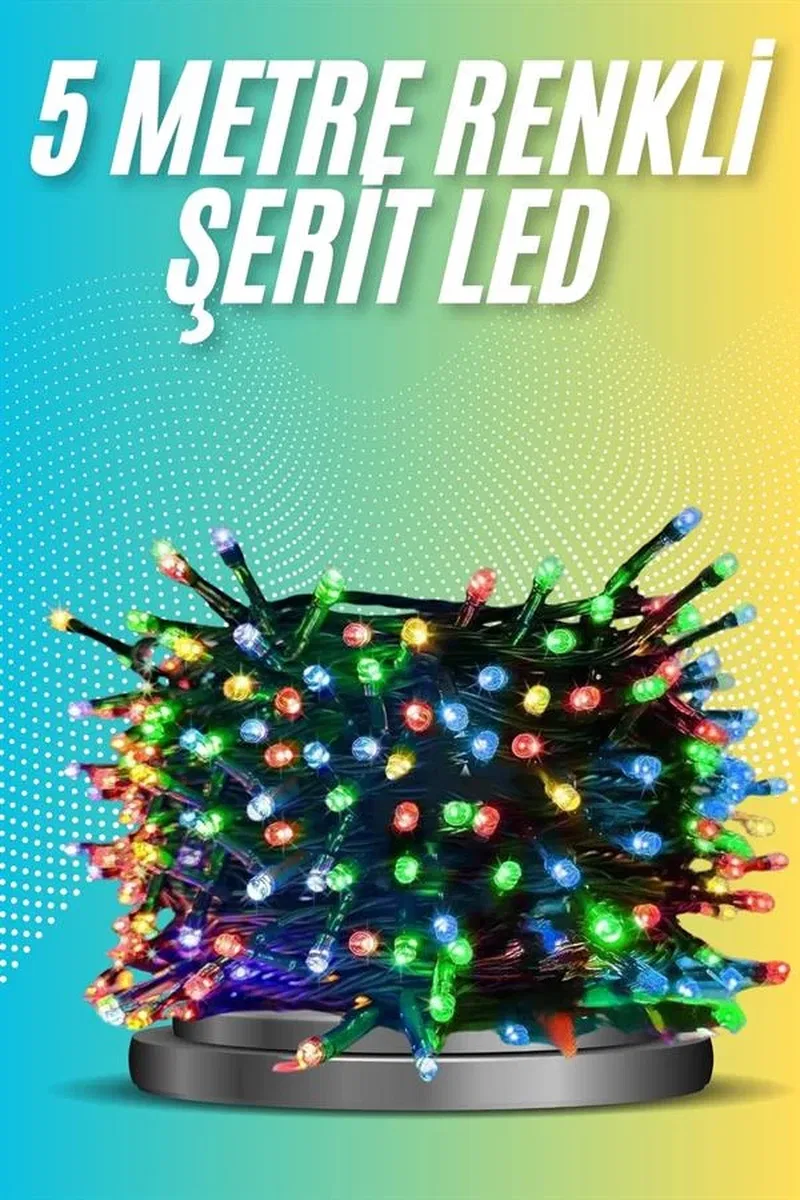 5 Metre Renkli Led Işık Her Ortama Uygun Dekoratif Aydınlatma görsel 2