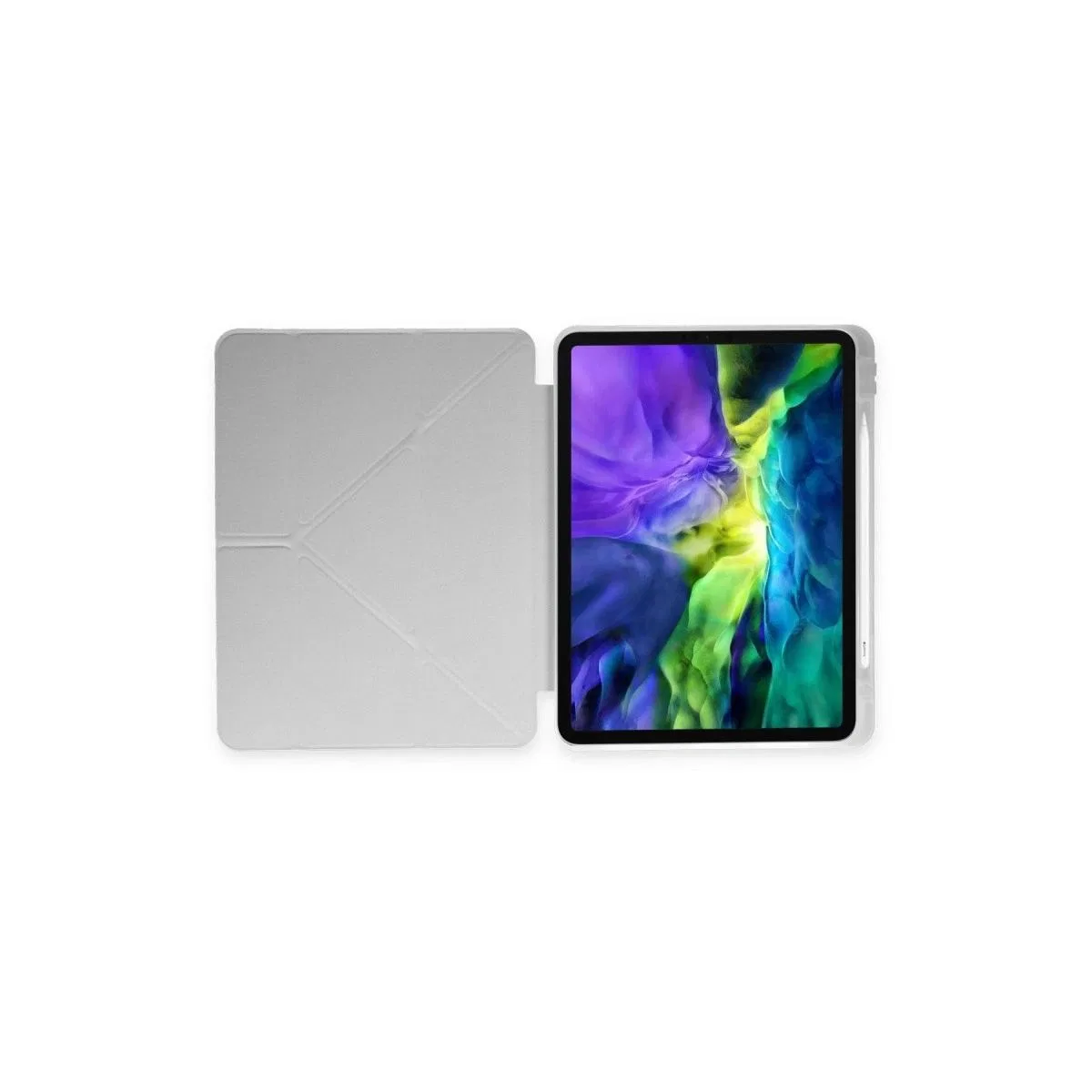 Apple İpad 10. 2 (8. nesil) Kılıf Kalemlikli Mars Tablet Kılıfı - Gri görsel 5