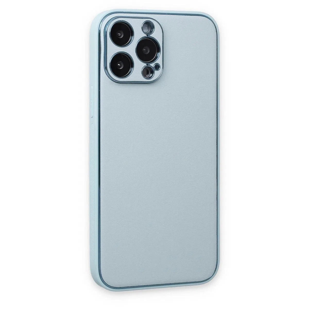 Apple İphone 14 Pro Kılıf Coco Deri Silikon Kapak - Sky Blue görsel 3