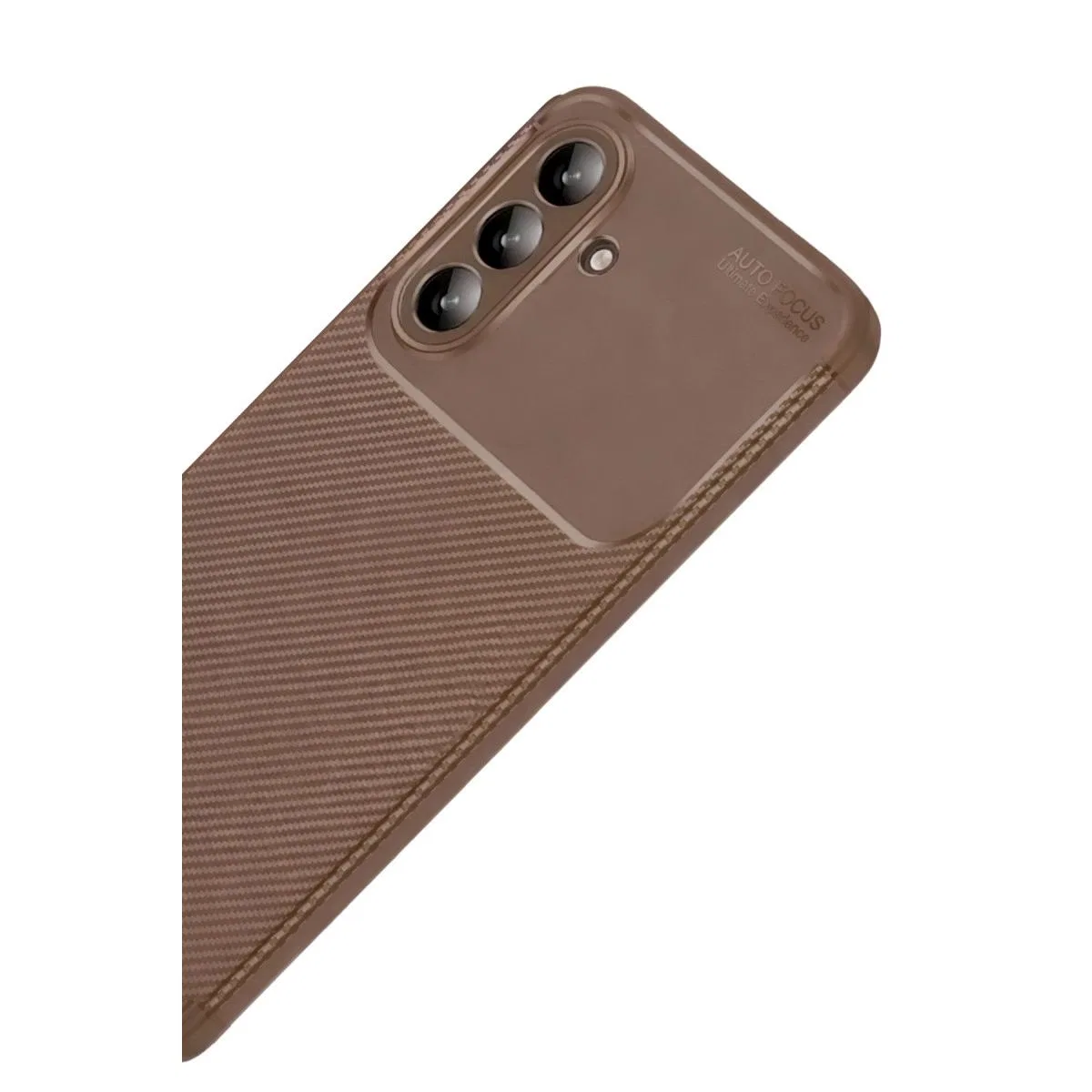 Samsung Galaxy A57 5g Auto Focus Karbon Kapak - Kahverengi görsel 3