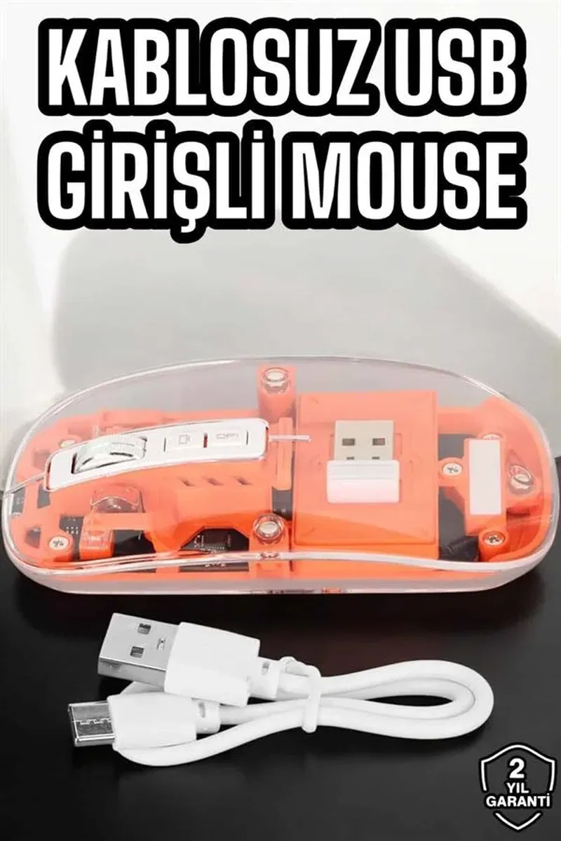 Fare Mouse Çift Modlu Kablosuz Bağlantılı 2. 4GHz Destekli Yeni Nesil görsel 2