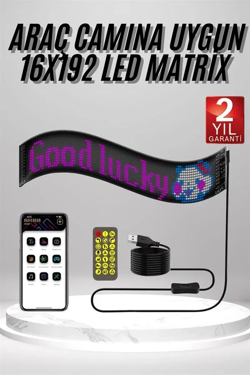 Matrix Led Dijital Ekran Kumandalı LED Ekran Yazı görsel 2