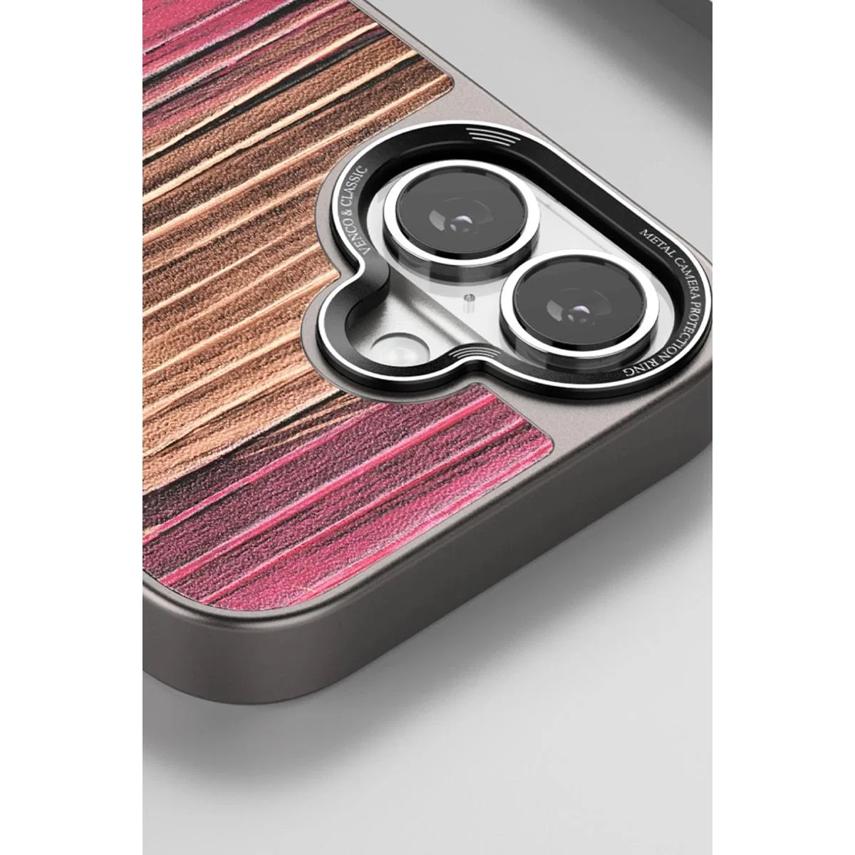 Venco Apple İphone 16 Pro Wave Kapak - Koyu Kahve görsel 2