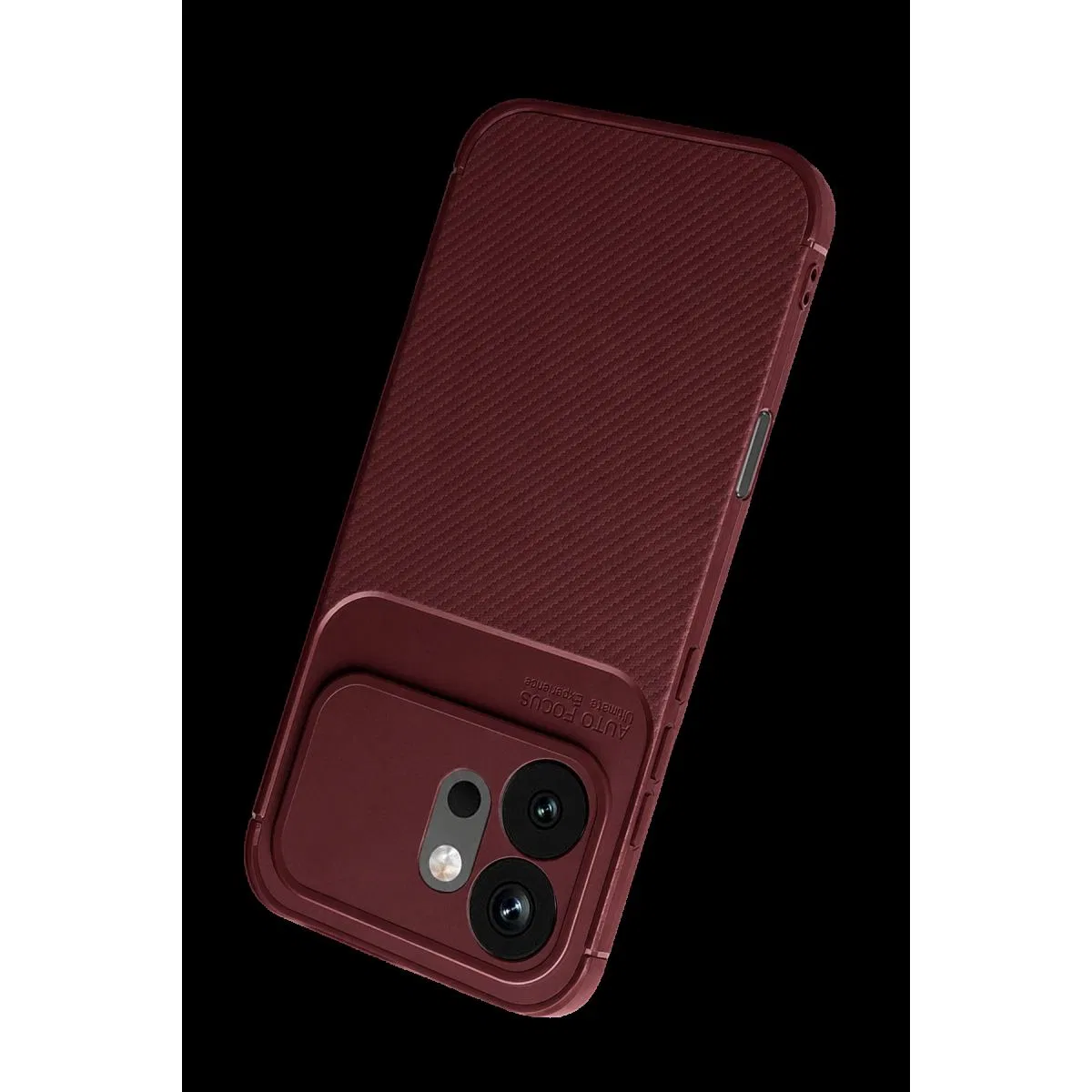 Huawei Honor 600 Auto Focus Karbon Kapak - Bordo görsel 3