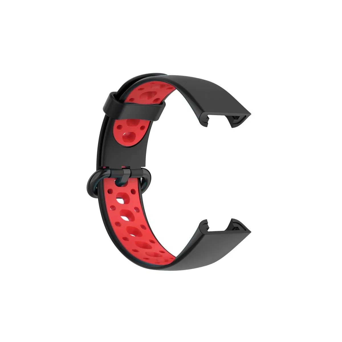 Xiaomi Redmi Watch 2 Spor Delikli Kordon - Siyah-kırmızı görsel 4