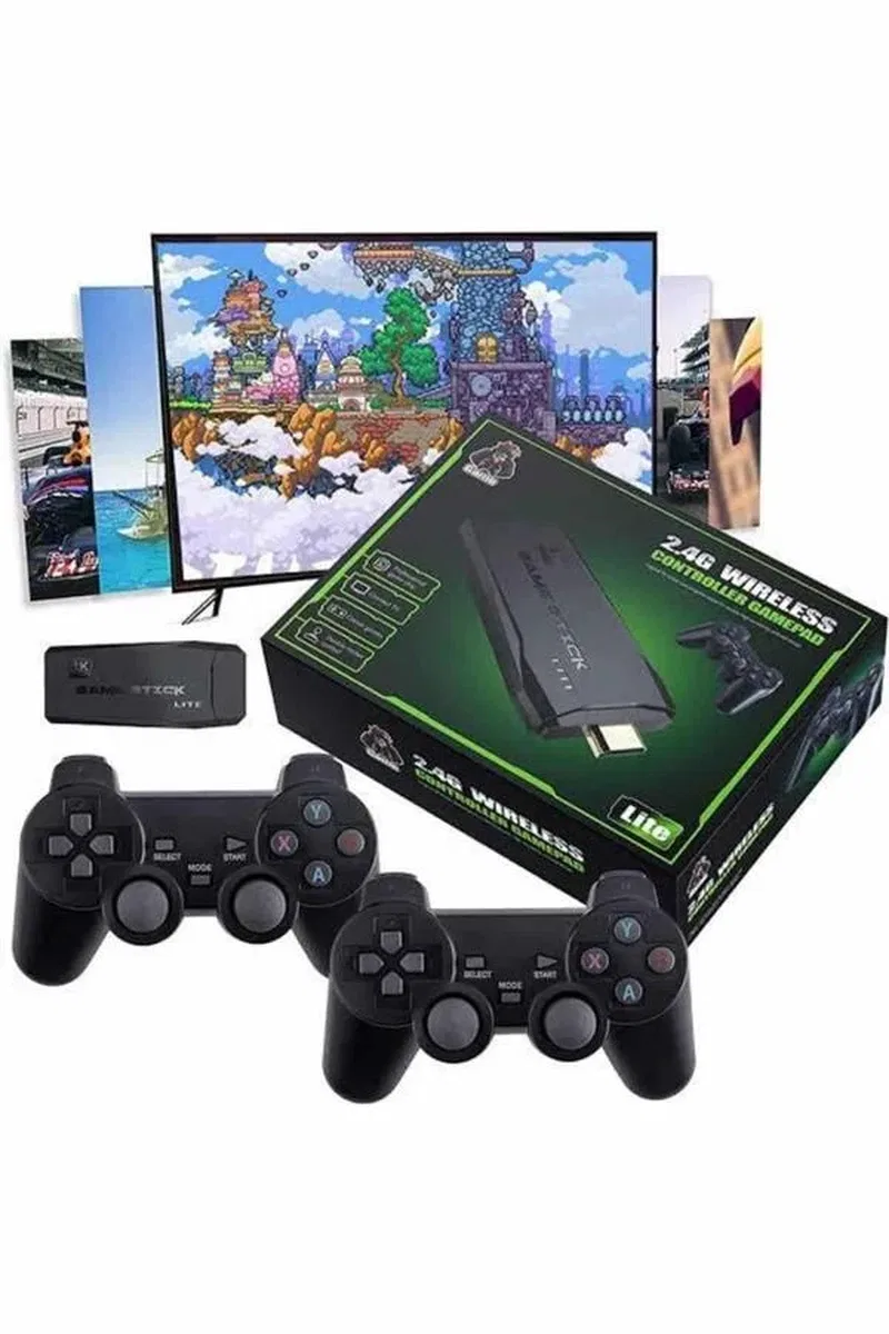 Game Stick 20000 Oyun Kablosuz Çift Kol Retro Oyunlar Game Stick Atari 2. 4g 4K görsel 3