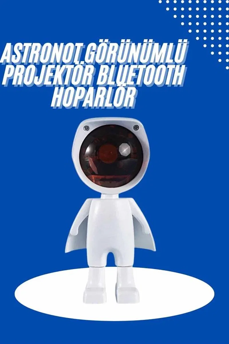 Astronot Işık Projektörü Gökkuşağı Projeksiyon Gece Lambası Hediyelik görsel 2