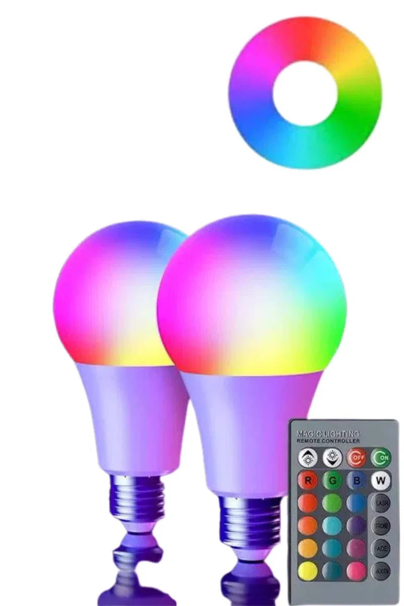 Akıllı RGB Led Ampul Led Uzaktan Kumandalı Renk Değiştiren Ampul görsel 3