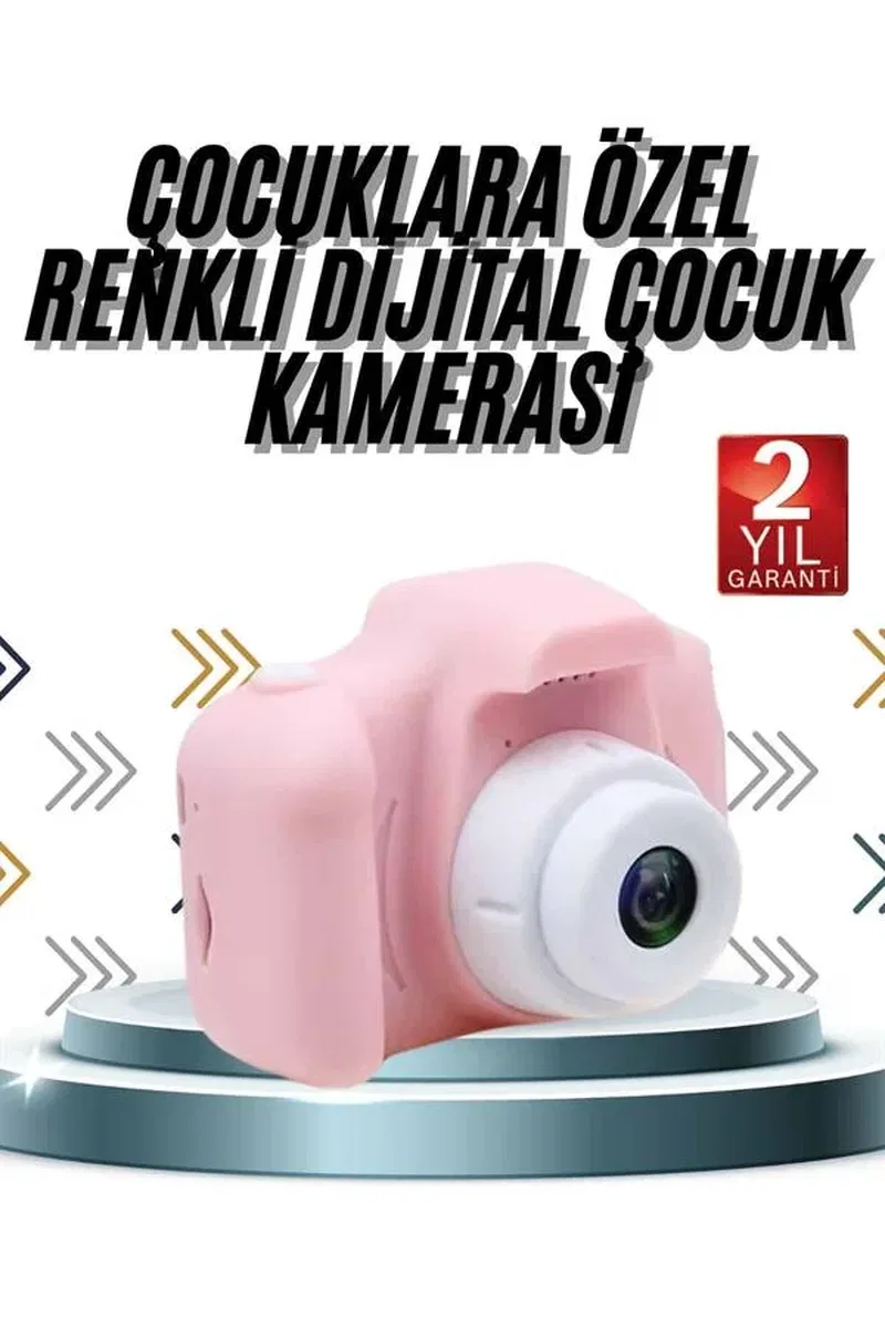 Çocuklara Özel Fotoğraf Ve Video Çeken Mini Çok Renkli Fotoğraf Makinesi görsel 2