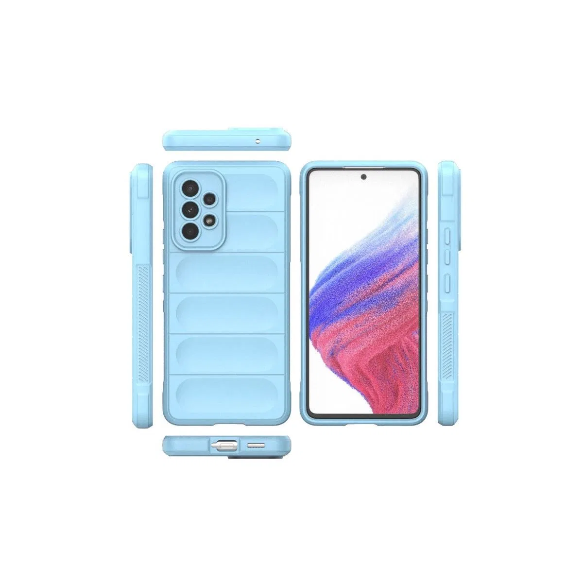 Samsung Galaxy A73 5g Kılıf Optimum Silikon - Sky Blue görsel 3