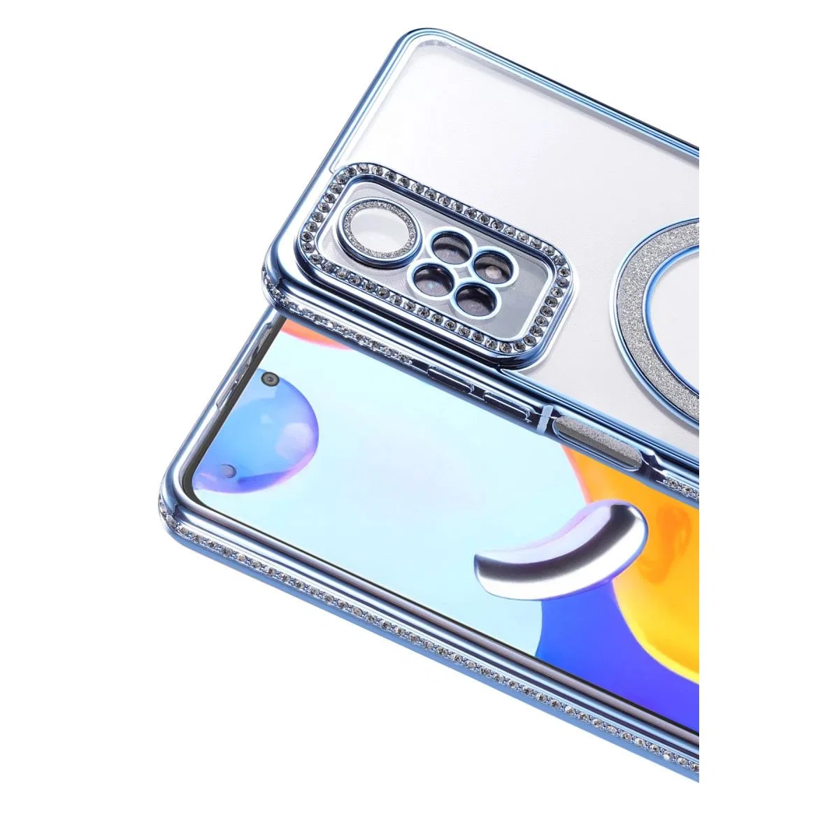 Xiaomi Redmi Note 12 Pro 4g Joke Simli Magneticsafe Kılıf - Mavi görsel 2