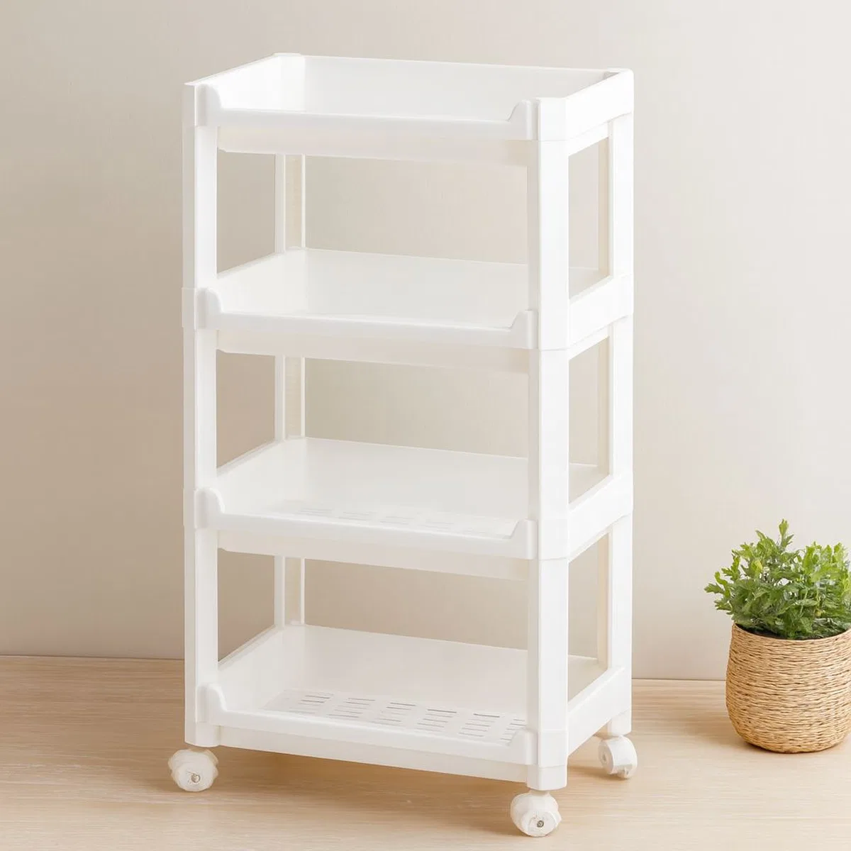 4 Katlı Tekerlekli Sepet Organizer 355x220x670 mm