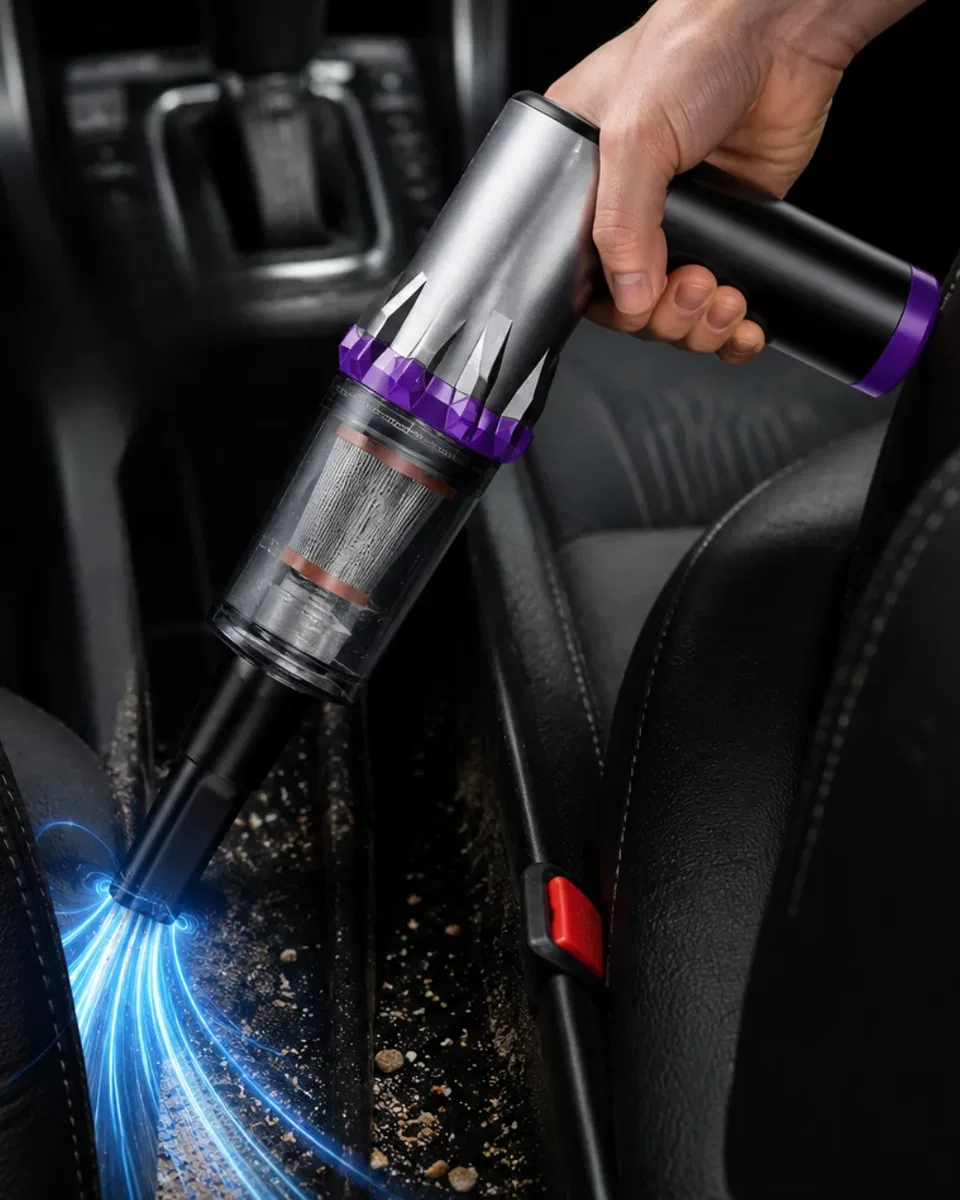 22. 000 Pa Araç Süpürgesi Yüksek Emiş Güçlü Şarjlı 9000 mAh Kablosuz Oto Süpürge