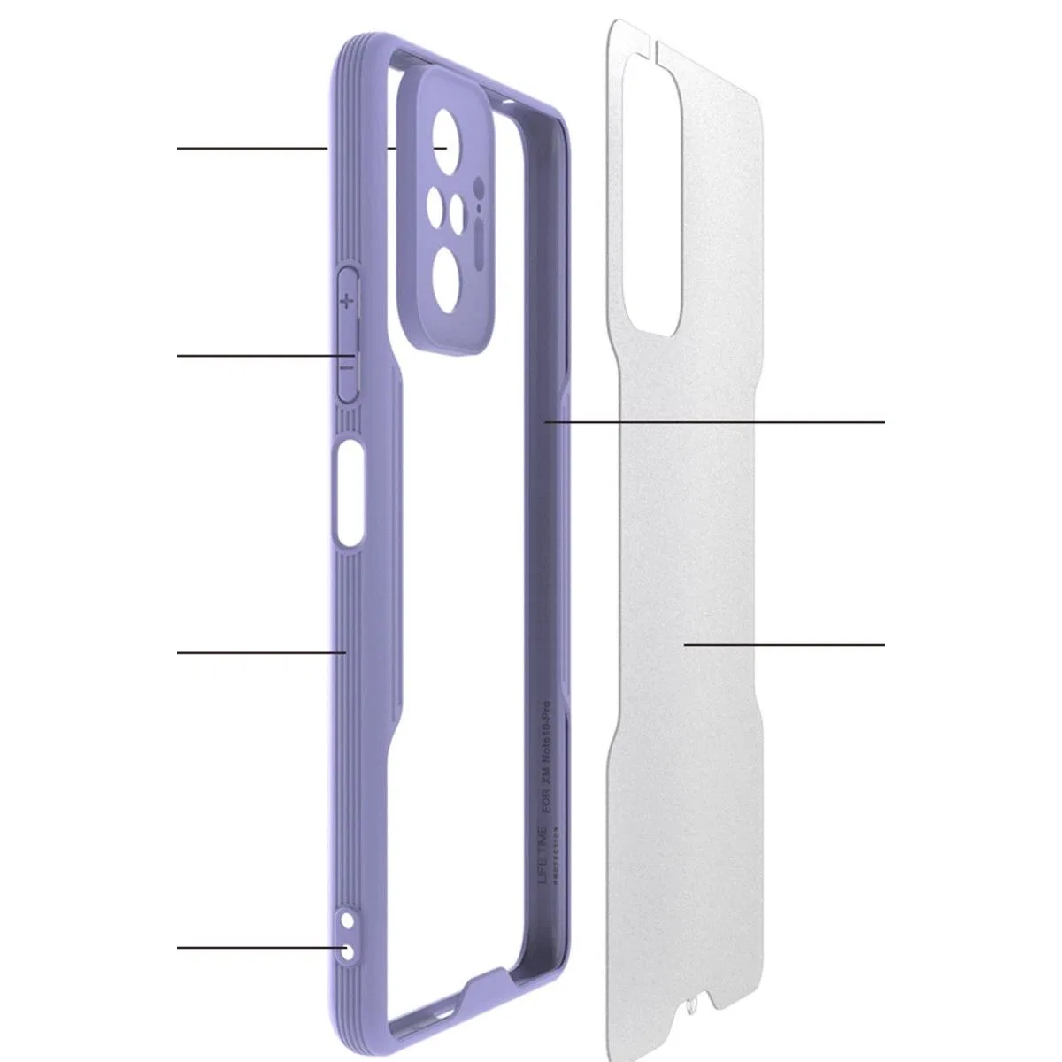 Xiaomi Redmi Note 10 Pro Kılıf Platin Silikon - Sarı görsel 2