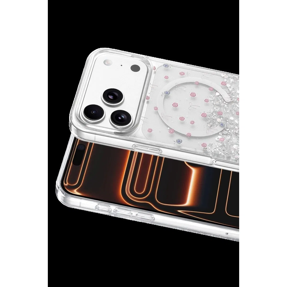 Onegif Apple İphone 17 Pro Misk Simli Magsafe Kapak - Desen 1 görsel 2