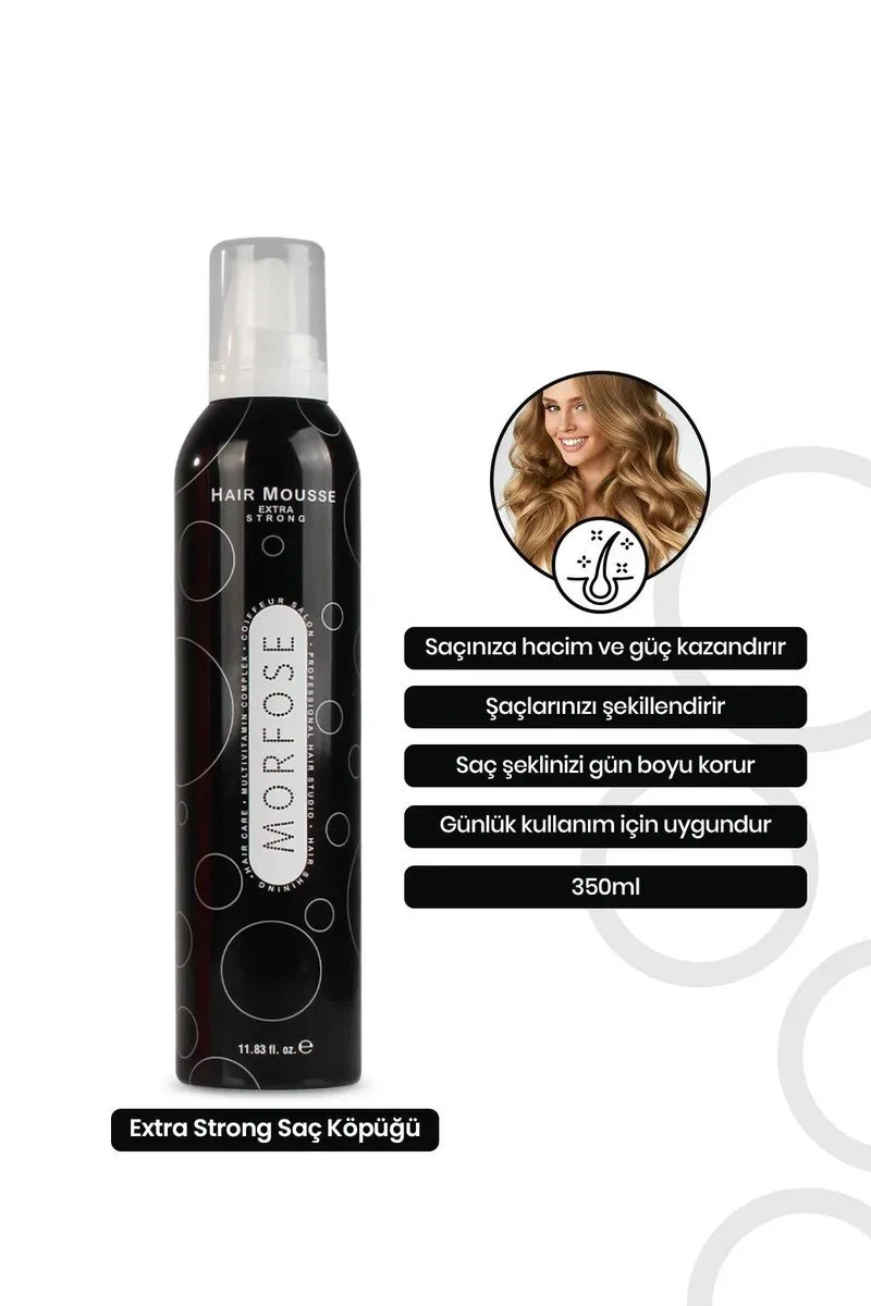 Extra Strong Saç Köpük 350 ML - Ekstra Güçlü Tutuş - mrfs görsel 2