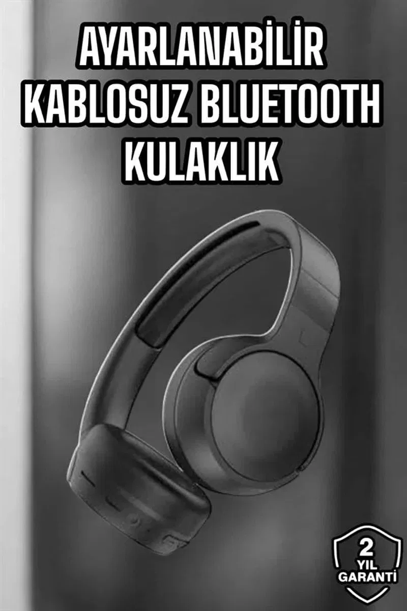 Kulak Üstü Kablosuz Bluetooth Kulaklık Gürültü Önleyici Uzun Şarj Süreli görsel 2