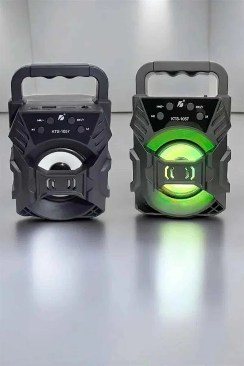 Taşınabilir Bluetooth Hoparlör Led Işıklı Uzun Pil Ömrü görsel 3